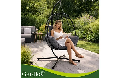 Záhradná hojdačka s vankúšom – závesné kreslo do 150 kg