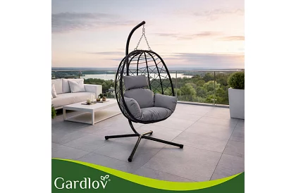 Záhradná hojdačka s vankúšom – závesné kreslo do 150 kg