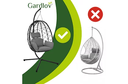 Záhradná hojdačka s vankúšom – závesné kreslo do 150 kg
