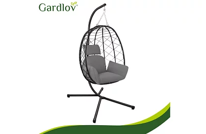 Záhradná hojdačka s vankúšom – závesné kreslo do 150 kg