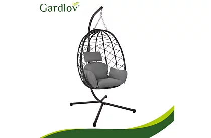 Záhradná hojdačka s vankúšom – závesné kreslo do 150 kg