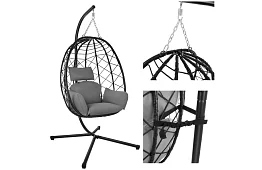 Záhradná hojdačka s vankúšom – závesné kreslo do 150 kg