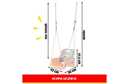 Detská závesná hojdačka do 30 kg – rastúca