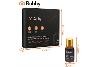 Sada esenciálnych olejov, 10 vôní – 10 ks po 10 ml