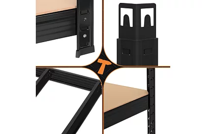 Skladový kovový regál – 5 políc – 180×90×40 cm – nosnosť 1000 kg