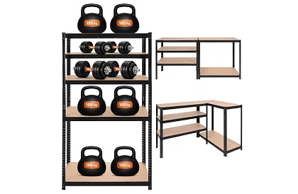 Skladový kovový regál – 5 políc – 180×90×40 cm – nosnosť 1000 kg