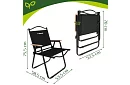 Záhradné skladacie kreslo čierne – nosnosť 120 kg