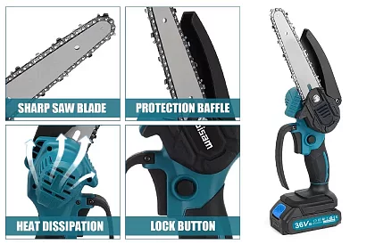 Akumulátorová reťazová píla DS36 + 2 batérie + 2 reťaze