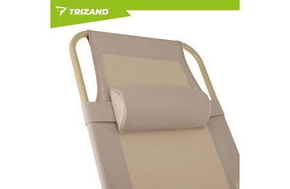Skladacie záhradné ležadlo 3 v1 s vankúšom - béžové