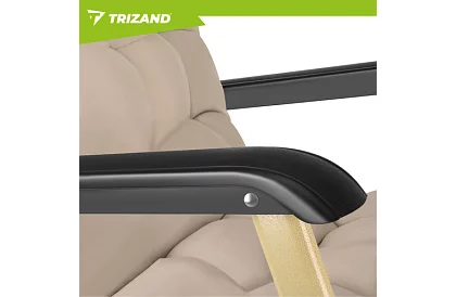 Skladacie záhradné ležadlo 3 v1 s vankúšom - béžové