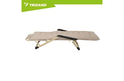 Skladacie záhradné ležadlo 3 v1 s vankúšom - béžové