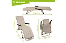Skladacie záhradné ležadlo 3 v1 s vankúšom - béžové