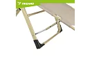 Skladacie záhradné ležadlo 3 v1 s vankúšom - béžové