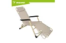 Skladacie záhradné ležadlo 3 v1 s vankúšom - béžové