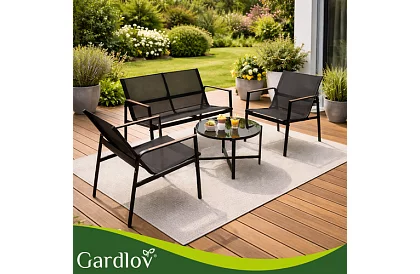 Záhradný nábytok MORENO – stôl + 2 stoličky + pohovka