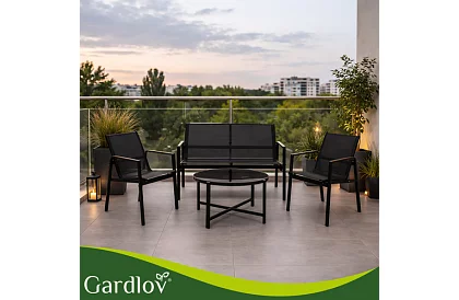 Záhradný nábytok MORENO – stôl + 2 stoličky + pohovka