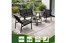Záhradný nábytok MORENO – stôl + 2 stoličky + pohovka