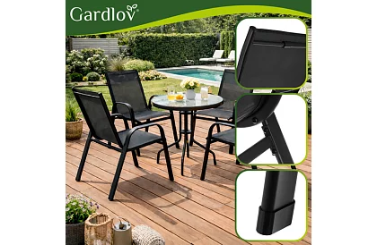 Sada záhradných stoličiek – 4 stoličky na terasu, balkón, záhradu