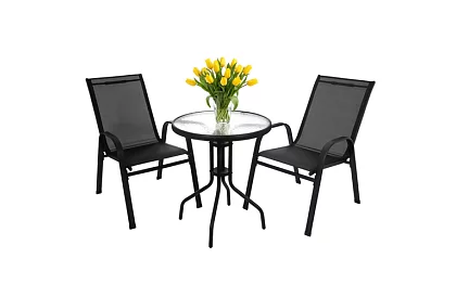 Sada záhradného nábytku – stôl + 2 stoličky