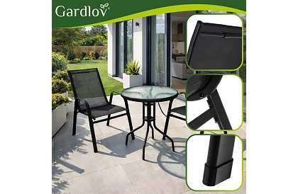 Sada záhradného nábytku – stôl + 2 stoličky