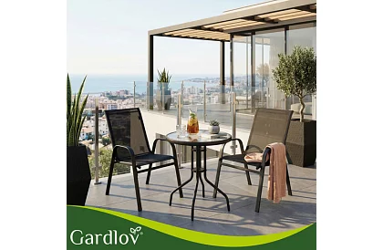 Sada záhradného nábytku – stôl + 2 stoličky