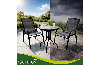 Sada záhradného nábytku – stôl + 2 stoličky