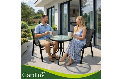 Sada záhradného nábytku – stôl + 2 stoličky