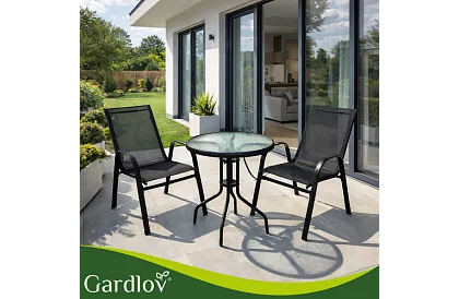 Sada záhradného nábytku – stôl + 2 stoličky