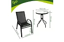 Sada záhradného nábytku – stôl + 2 stoličky