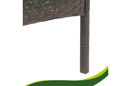 Záhradná sada nábytku – stôl, pohovka, 2 stoličky – hnedá