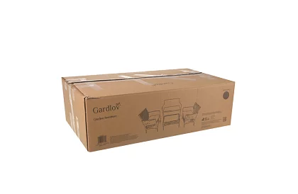 Záhradná sada nábytku – stôl, pohovka, 2 stoličky – tmavo šedá