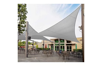 Stínící slnečná plachta trojuholník 4 × 4 × 4 m – šedá