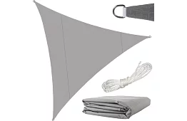 Stínící slnečná plachta trojuholník 4 × 4 × 4 m – šedá