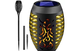 Záhradná lucerna – solárny pochod s efektom plápolajúceho ohňa