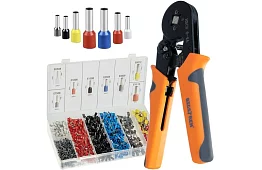 Krimpovacie kliešte na dutinky 0,25–10 mm2 + sada 1200 dutiniek