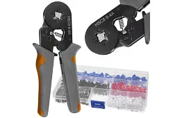 Krimpovacie kliešte na dutinky 0,25–10 mm2 + 500 ks dutiniek