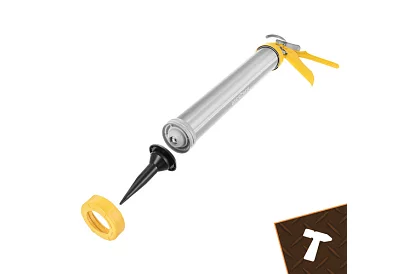 Vytláčacia pištoľ na tmel 600 ml + 5 trysiek + 5 špachtlí