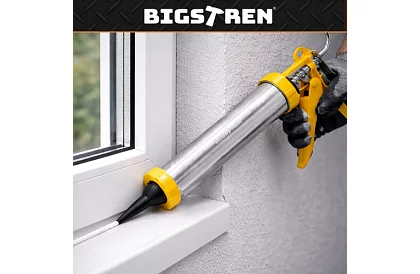 Vytláčacia pištoľ na tmel 600 ml + 5 trysiek + 5 špachtlí