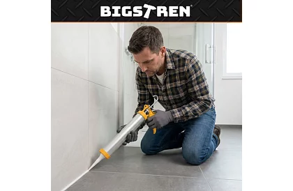 Vytláčacia pištoľ na tmel 600 ml + 5 trysiek + 5 špachtlí