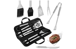 Grilovacie náradia z nehrdzavejúcej ocele - 6dielna sada