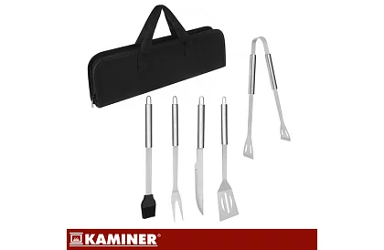 Grilovacie náradie z nehrdzavejúcej ocele - 5-dielna sada