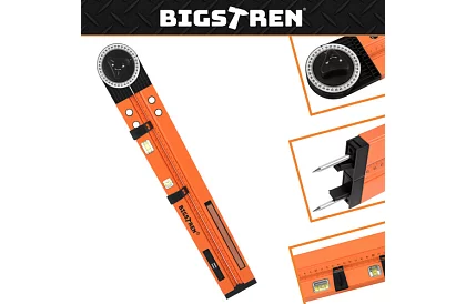 Nastaviteľný tesársky uhloomer s vodováhou