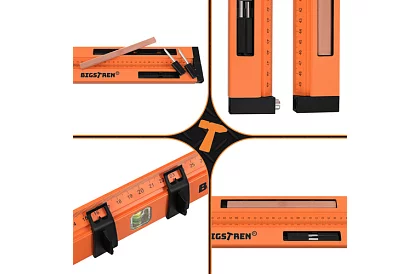 Nastaviteľný tesársky uhloomer s vodováhou