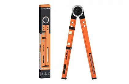 Nastaviteľný tesársky uhloomer s vodováhou