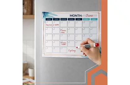 Magnetický plánovač na chladničku 30 × 40 cm