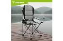 Skladacie rybárske kreslo s podrúčkami - šedočierne