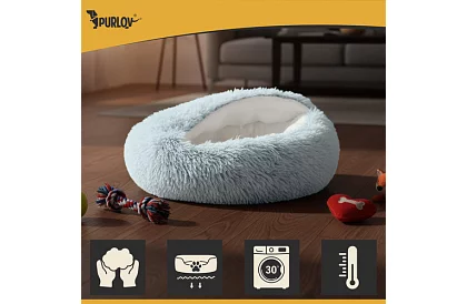 Chlpatý pelíšok so strieškou 44 × 38 cm