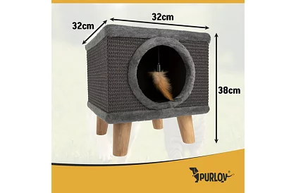 Škrabadlo a pelíšek pre mačky 38 × 32 × 32 cm