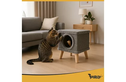 Škrabadlo a pelíšek pre mačky 38 × 32 × 32 cm