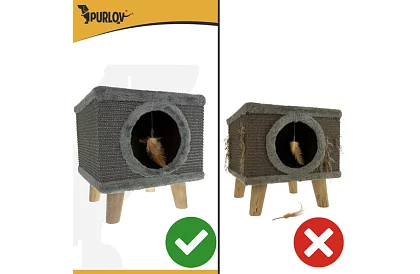 Škrabadlo a pelíšek pre mačky 38 × 32 × 32 cm